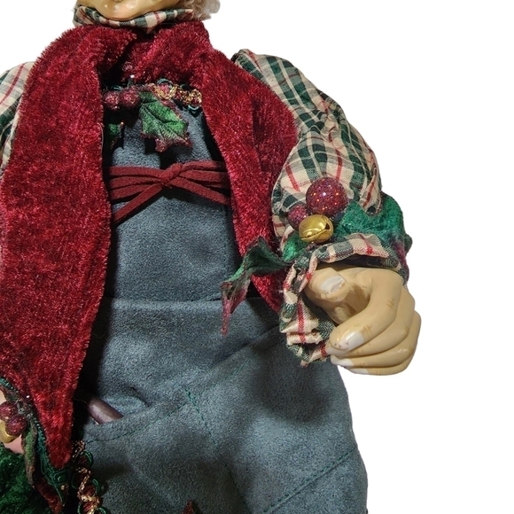 Santa's Helper Head toy maker Elf posable figure 19" Old World - Picture 10 of 14